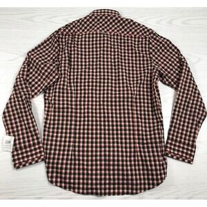 7 Diamonds Long Sleeve Button Up Shirt Men's Large Checked Cotton Pearl Snap NEW